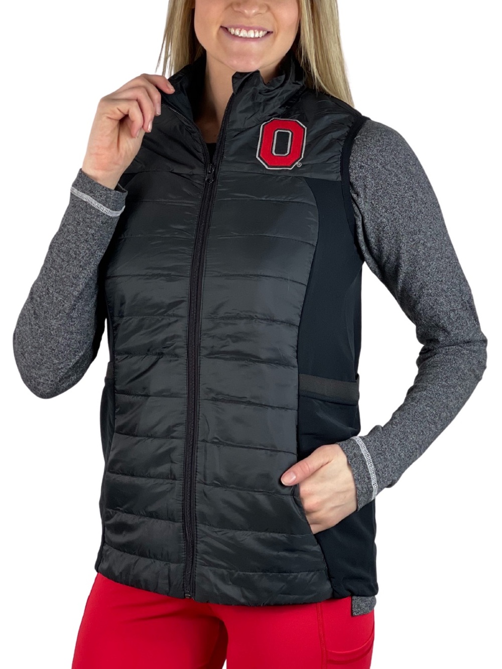 Women’s Black Ohio State Puffer Vest